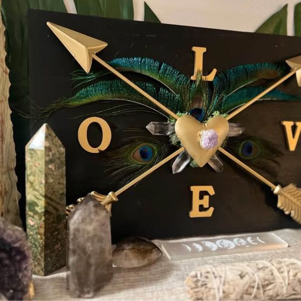 Crystal feather art grid board